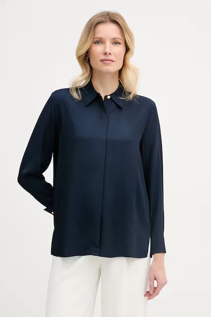 Рубашка из вискозы Tommy Hilfiger, синий