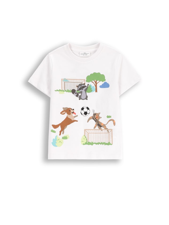 

Белая футболка с короткими рукавами Coccodrillo