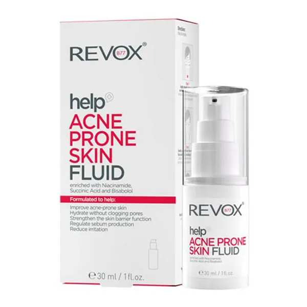 

С ниаценамидом, янтарной кислотой и бисабололом Sérum Help Acné Revox, 30 ml