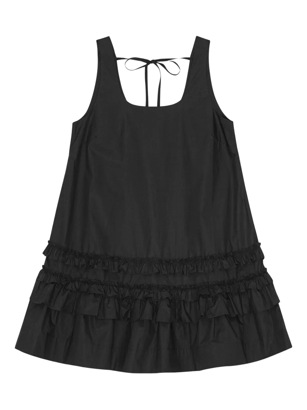 

Поплиновое платье GANNI, черный