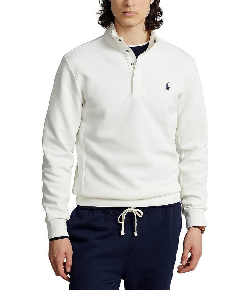 

Пуловер двойной вязки на четверть кнопки Polo Ralph Lauren Big & Tall, белый