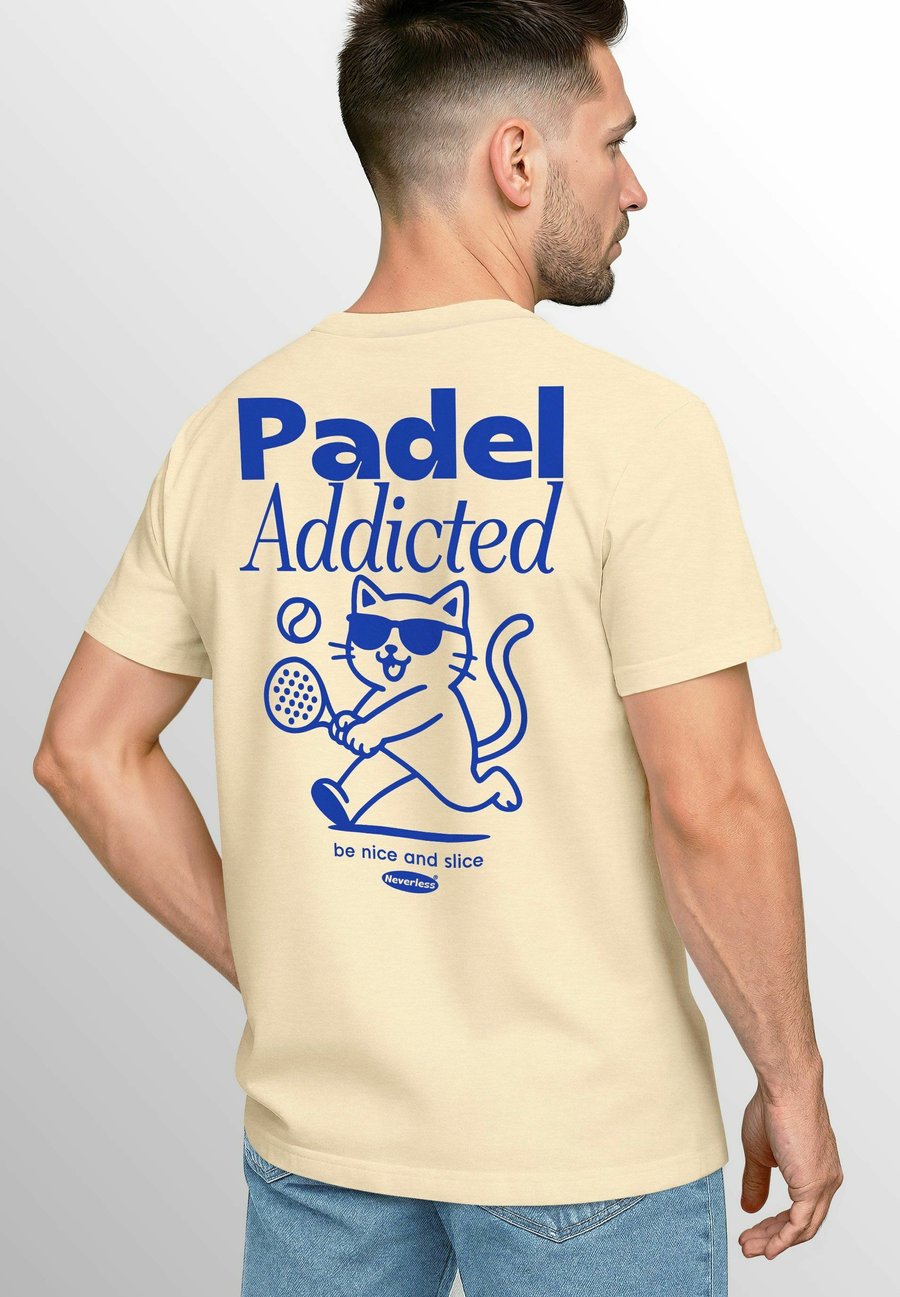 

Футболка Neverless BACK PADEL TENNIS FUNS AUS KATZE, Natur/Beige