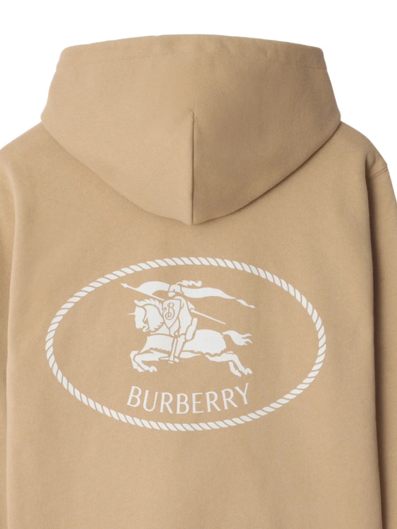 Толстовка Burberry Knight Stamp с капюшоном, хлопок 100%, нейтральный — фото 2