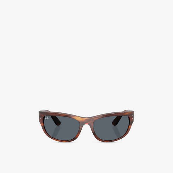 

Rb2289 Mega Balorama Pillow-Frame солнцезащитные очки из черепахового ацетата Ray-Ban, коричневый