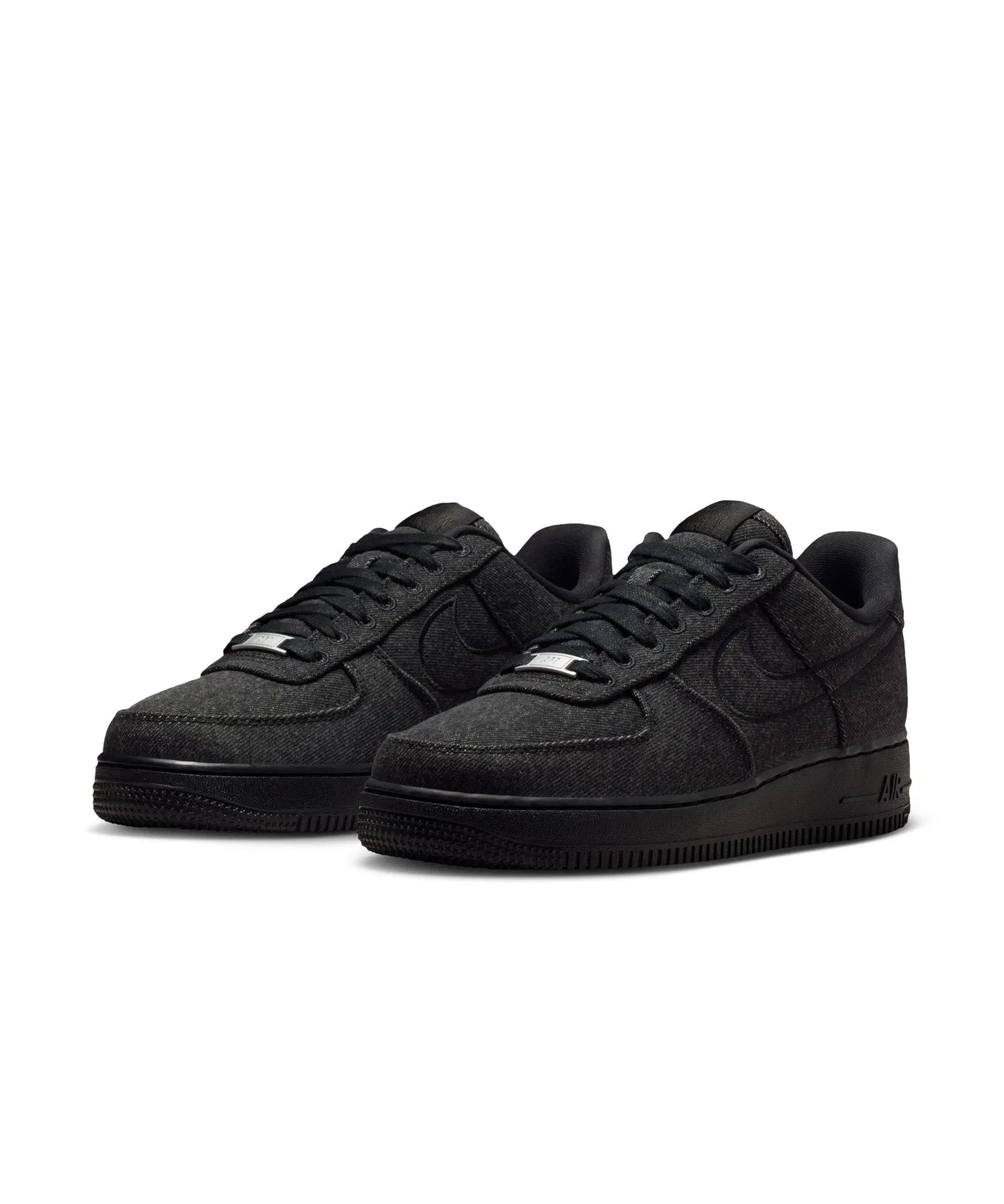 Унисекс кроссовки Air Force 1 '07 LV8 из натуральной кожи NIKE чёрные — фото 3