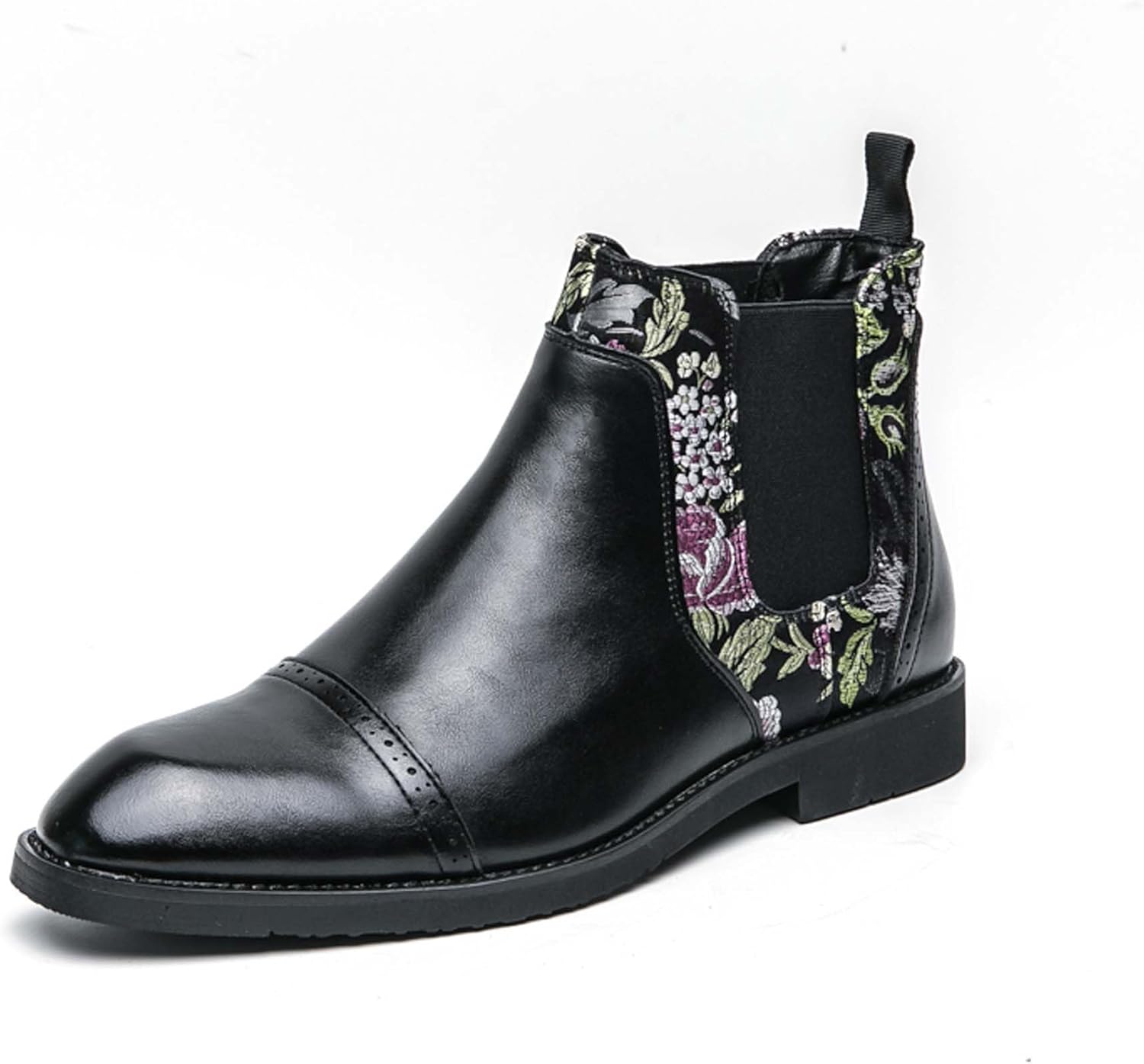 

Мужские ботинки Челси Модная вышивка Джентльменский стиль Городской бизнес-кэжуал Формальная обувь Противоскользящие Офисные Банкеты Униформа Свадебные костюмы Платья Высокие кожаные туфли Generic, черный