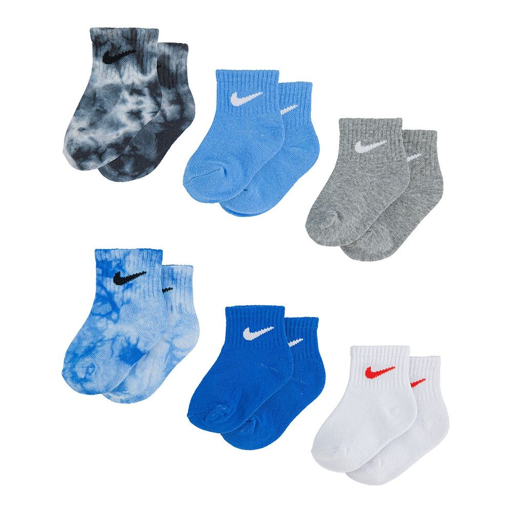

Набор из 6 носков Nike с логотипом Nike для маленьких мальчиков/малышей, цвет Tie Dye