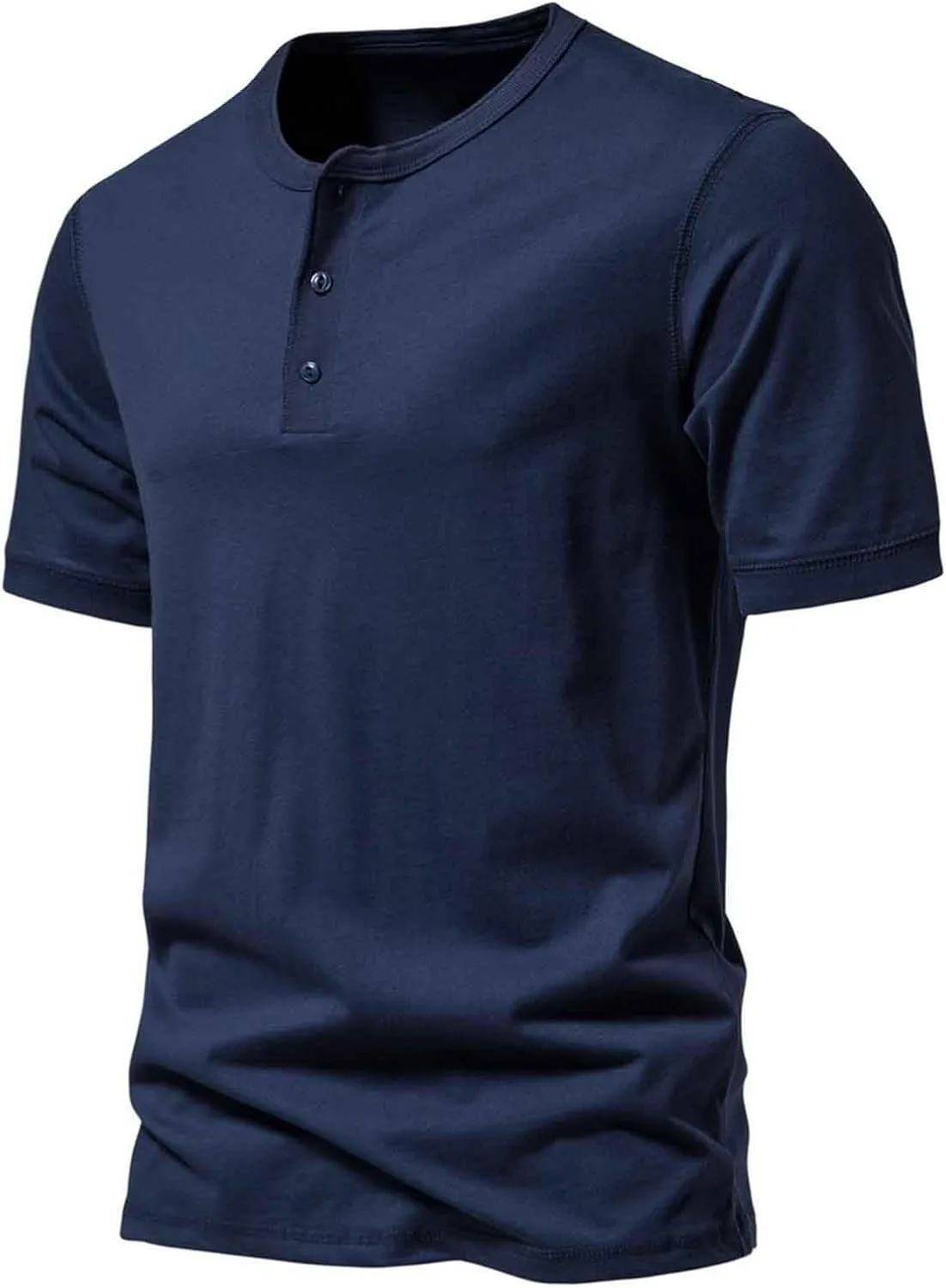 

Мужская футболка Henley с коротким рукавом и пуговицами Smxrfitk