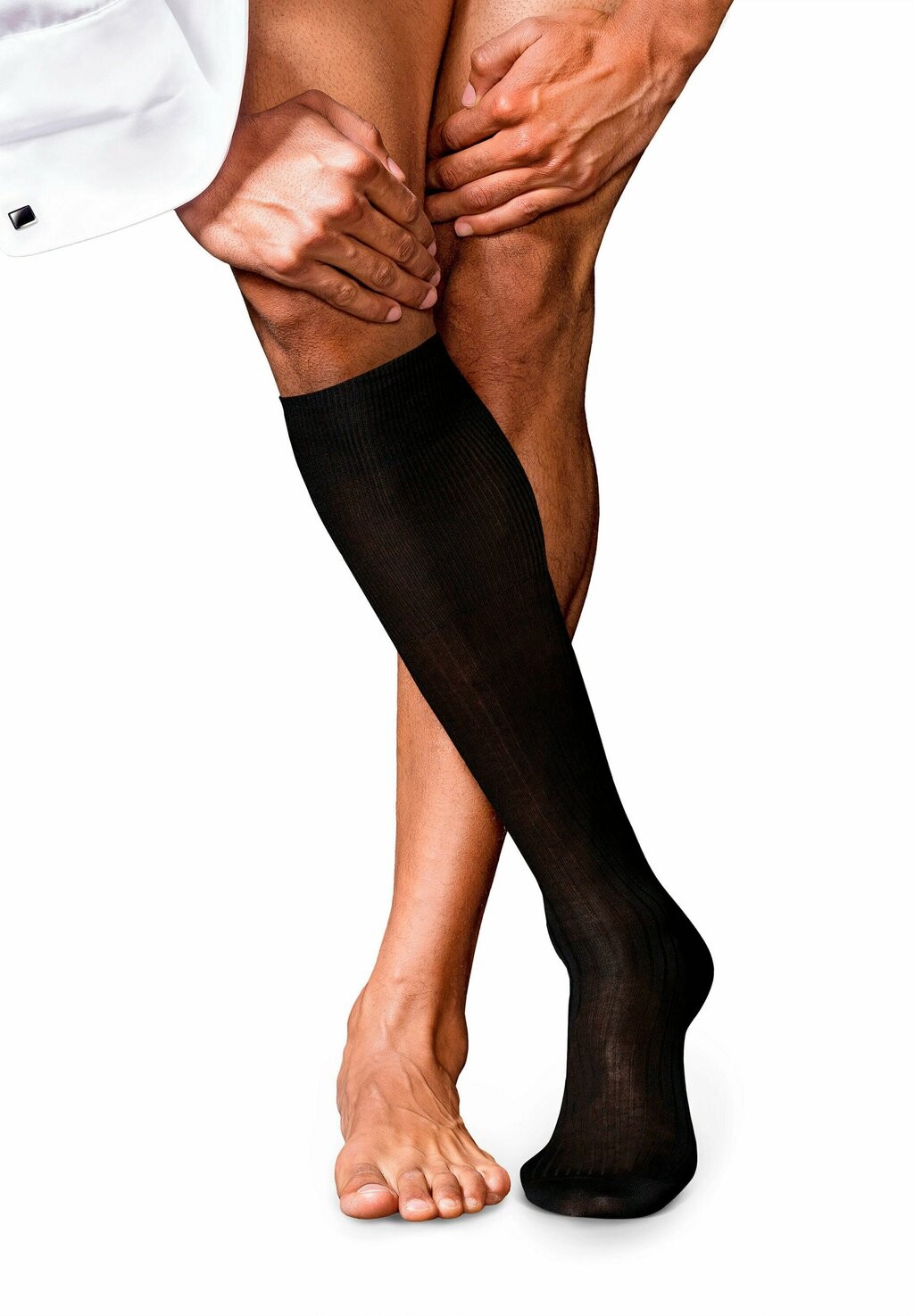 

Носки выше колена NO. 10 PURE FIL D´ÉCOSSE LUXURY LINE FALKE, черный