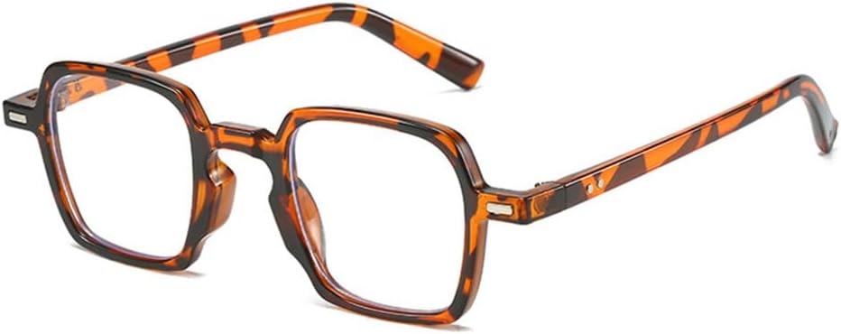 

Винтажные солнцезащитные очки с квадратными заклепками, защита от ультрафиолета UV400, женские солнцезащитные очки, модные очки с прозрачными линзами цвета океана, мужские солнцезащитные очки в тренде generic, Leopard Clear