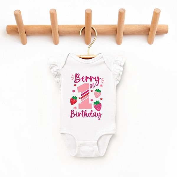 Боди с пышными рукавами Berry 1st birthday The Juniper Shop, White — фото 3