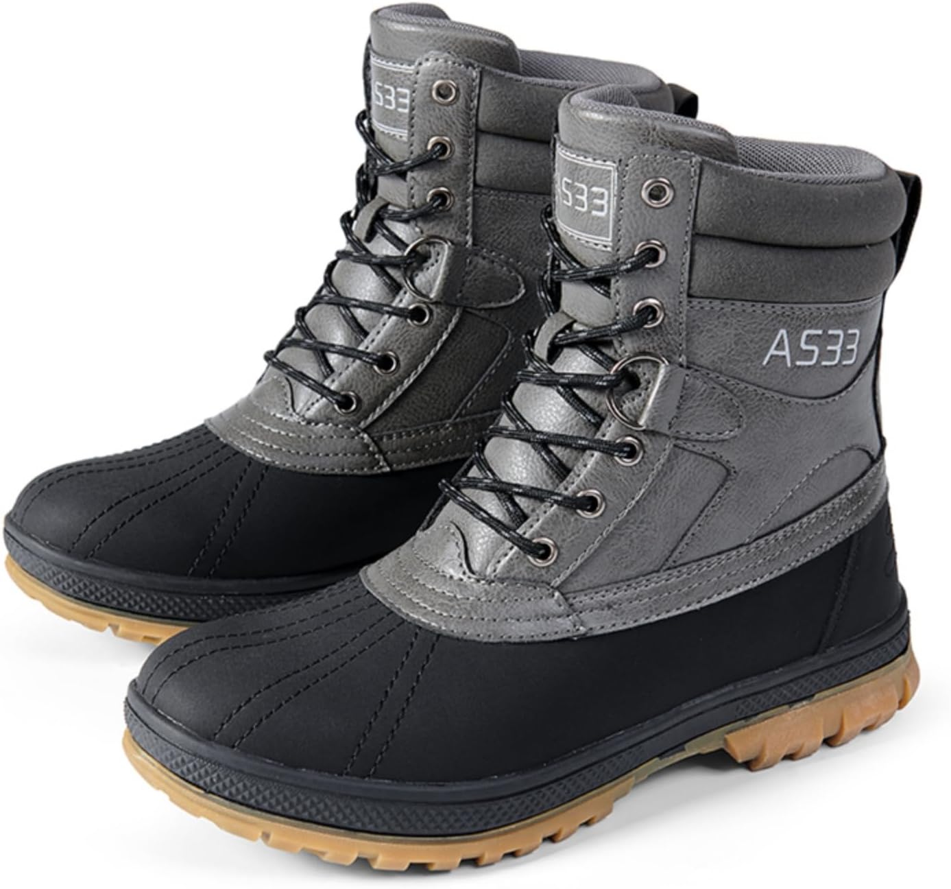 

Мужские водонепроницаемые зимние ботинки Kpdwfms: обеспечивают отличное тепло и водонепроницаемость. Идеально подходят для зимних приключений, темно-серый