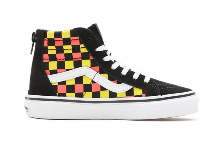 SK8 Детские кроссовки для скейтбординга PS High-top Черный/Зеленый/Желтый Vans — фото 2