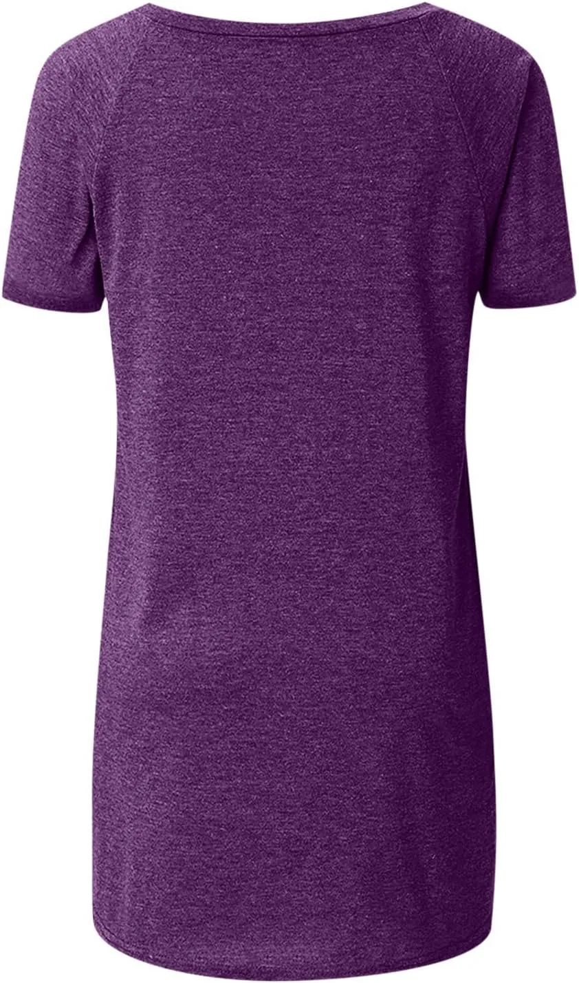 Футболка Plus Size для женщин Casual V-образный вырез короткий рукав — фото 4