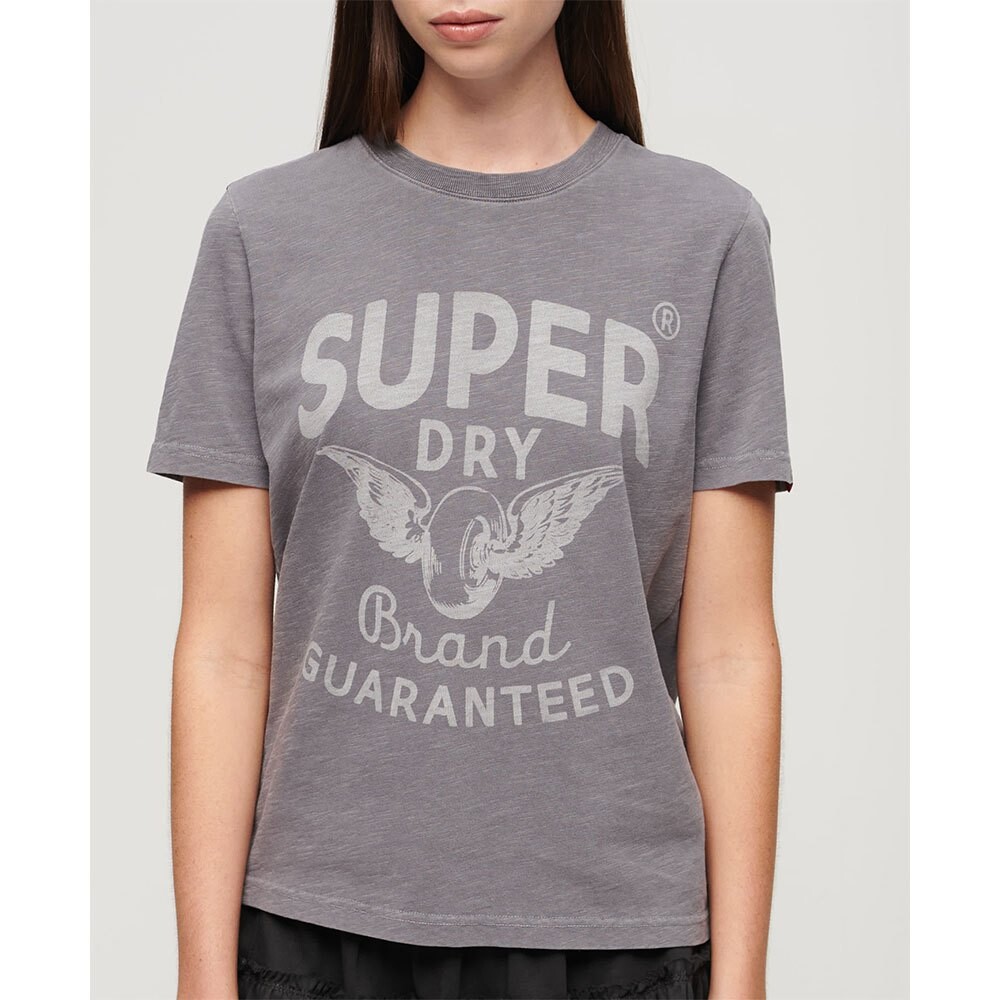 

Футболка с коротким рукавом Superdry Archive Kiss Print Relaxed, серый