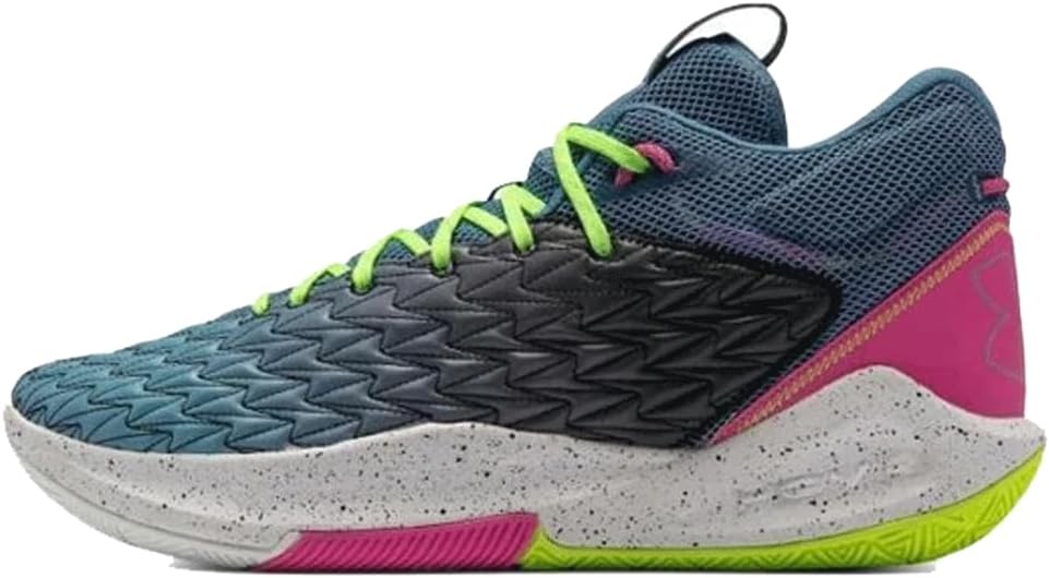 

Under Armour HOVR Havoc 5 Clone мужские баскетбольные кроссовки, Aqua Foam-Lime Surge-Black