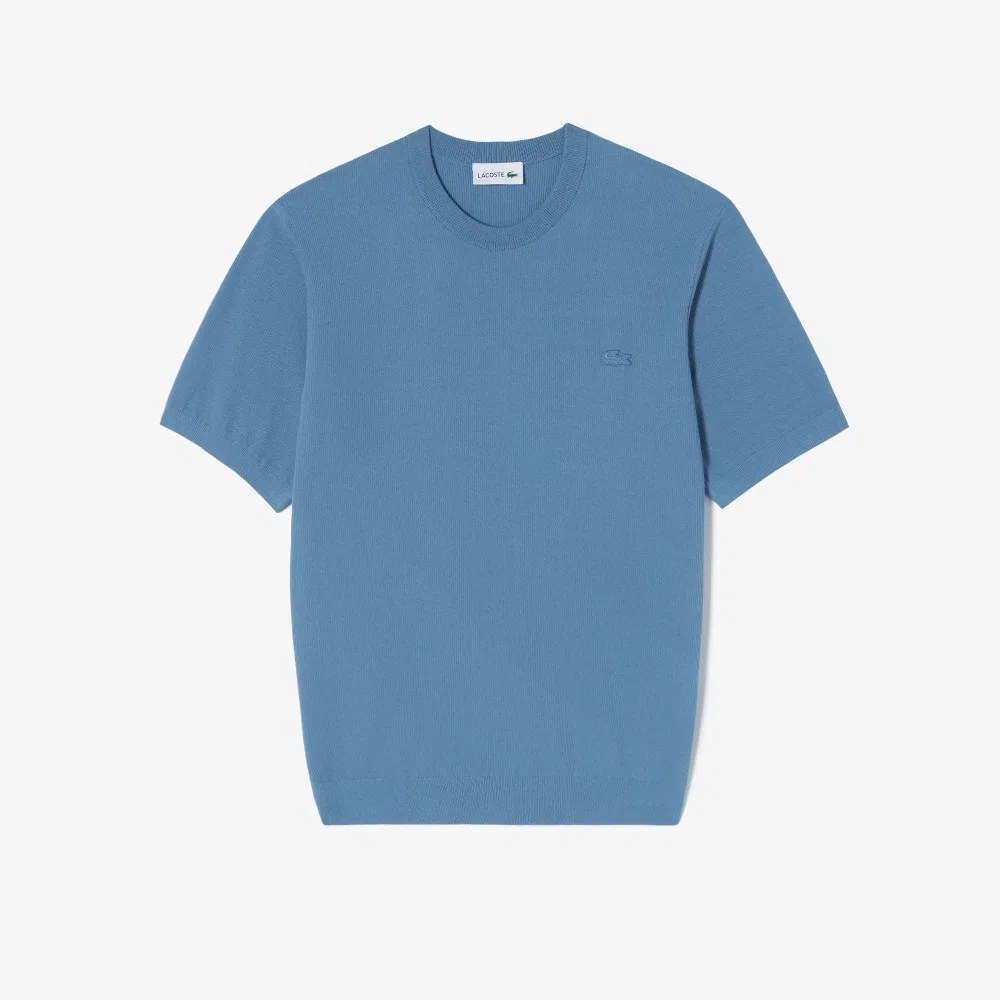 Мужской однотонный пуловер с коротким рукавом Lacoste