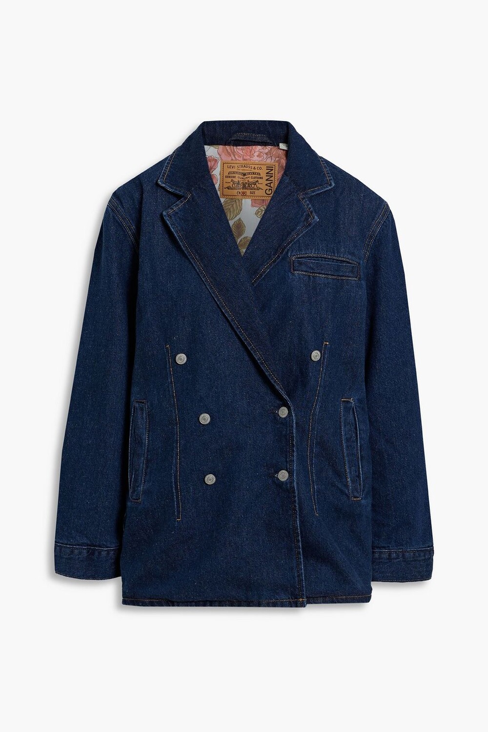 

Двубортная джинсовая куртка Levi's, синий