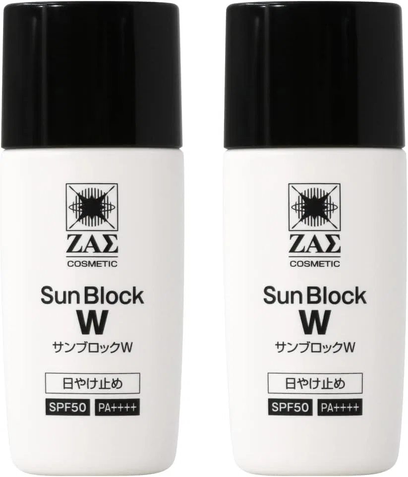 Солнцезащитный крем ZAS Sunscreen Cream Sunblock W SPF50 PA++++ 35 г белый набор 2 шт Zas Cosmetics