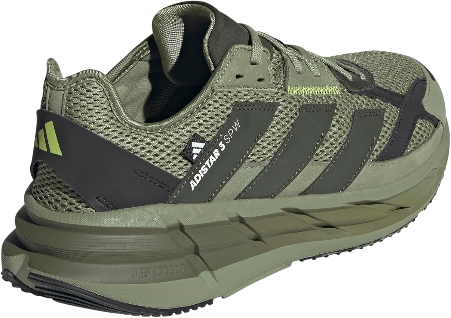 Мужские кроссовки Adidas Adistar 3, черный/зеленый — фото 3