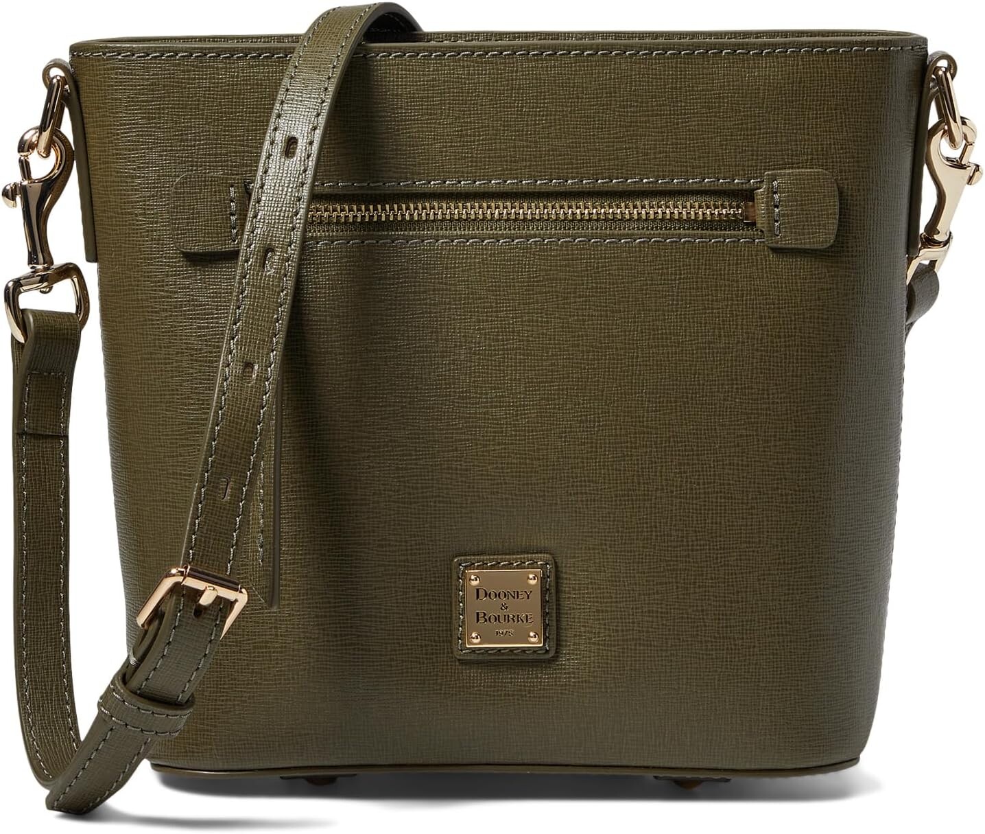 

Сумка кросс-боди Dooney & Bourke Saffiano II Small Zip Crossbody, цвет Olive