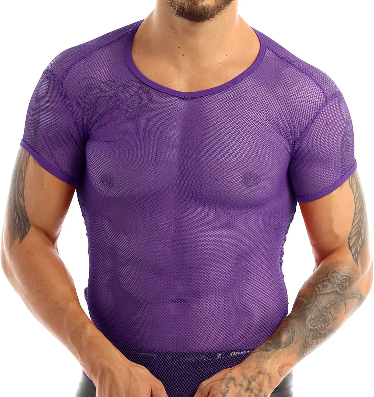 

Мужская футболка Sheer Mesh с коротким рукавом RUNQHUI