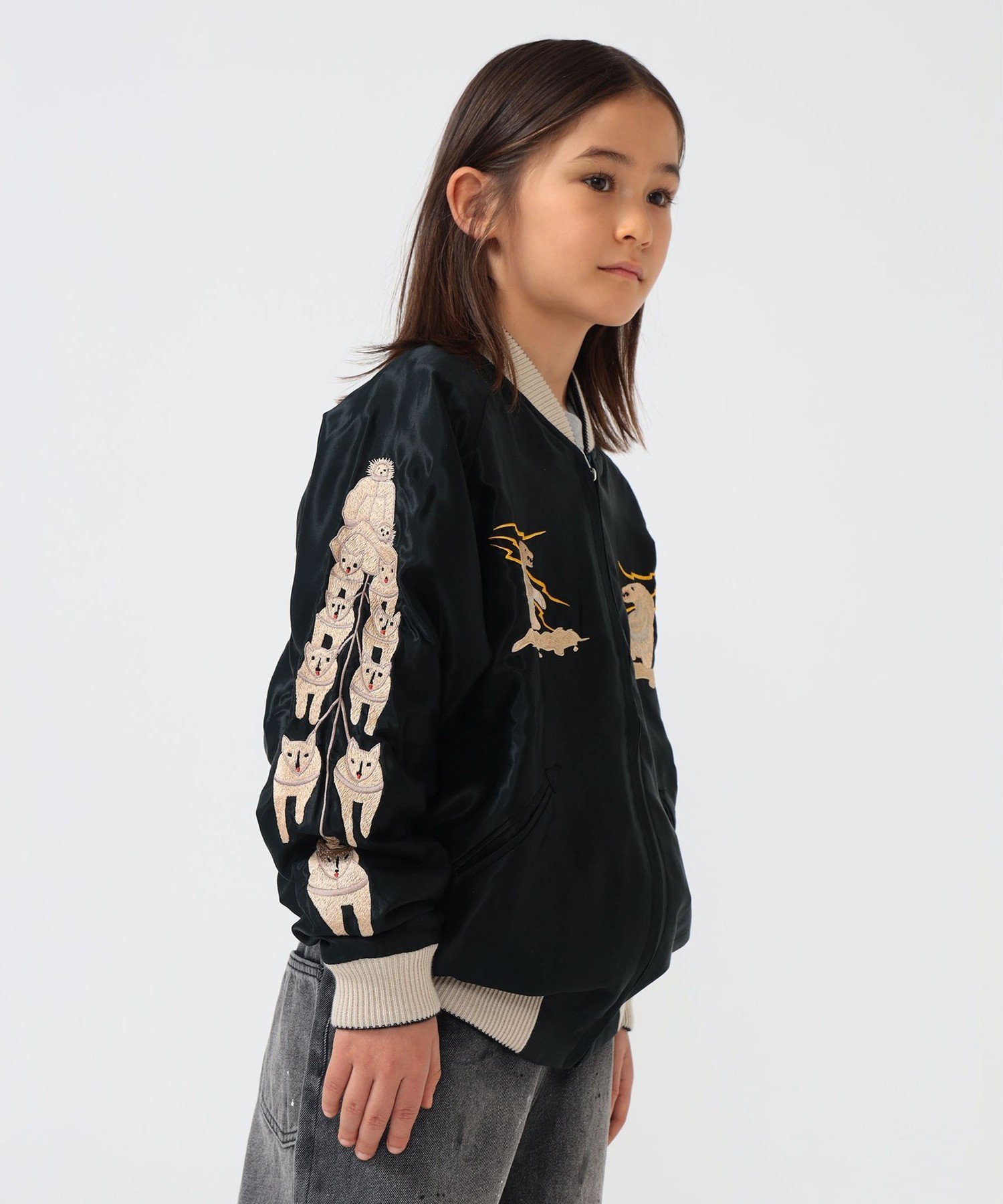 Пиджак Tailor Toyo / Alaska Souvenir Jacket (130~160 см) 26SS Kodomo Beams, Black — фото 4