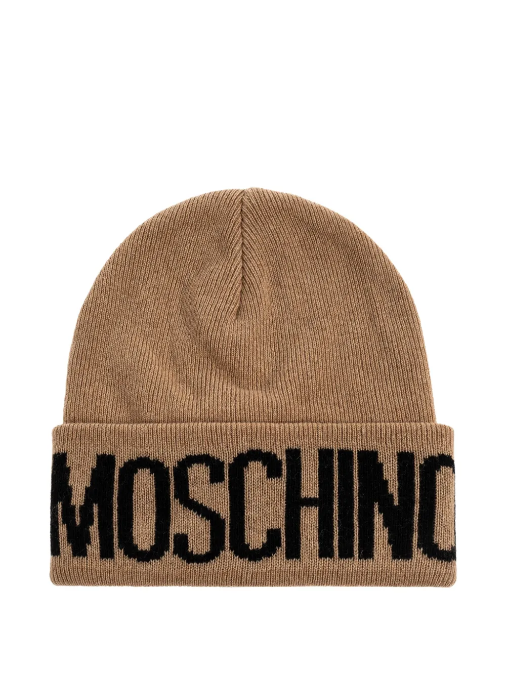 

Шерстяная шапка с логотипом Moschino, коричневый