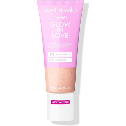 

Жидкий хайлайтер Wet n Wild Mega Glo Glow in Love с ниацинамидом и осветляющими каплями витамина Е Wet 'N' Wild