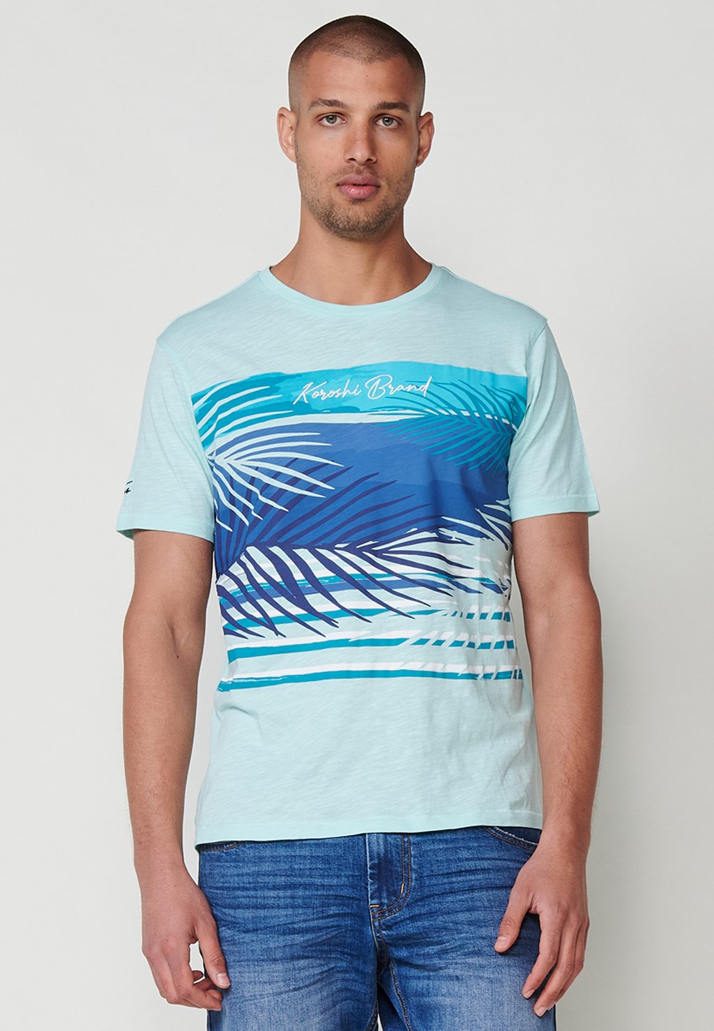 

Футболка с принтом SHORT SLEEVED Koroshi, светло-зеленый