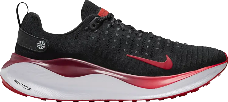 

Кроссовки ReactX Infinity Run 4 Extra Wide 'Black Fire Red', черный