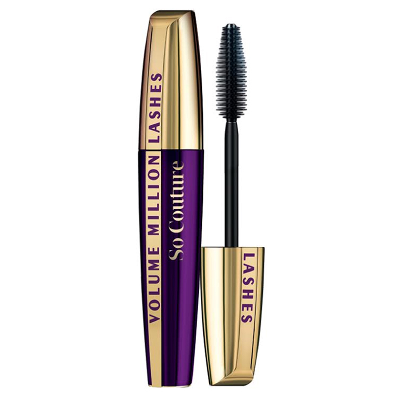 

Ароматизированная тушь для ресниц, придающая объем volume million lashes so couture so black L′Oréal Paris, цвет extra black, 9.5 мл
