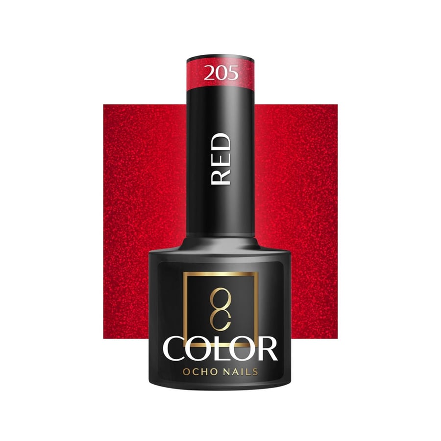 

OCHO NAILS Гибридный лак для ногтей красный 205 -5 г Active Shop