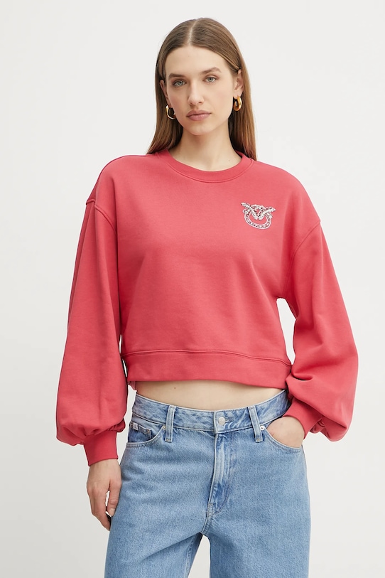 

Хлопковая толстовка Pinko, розовый