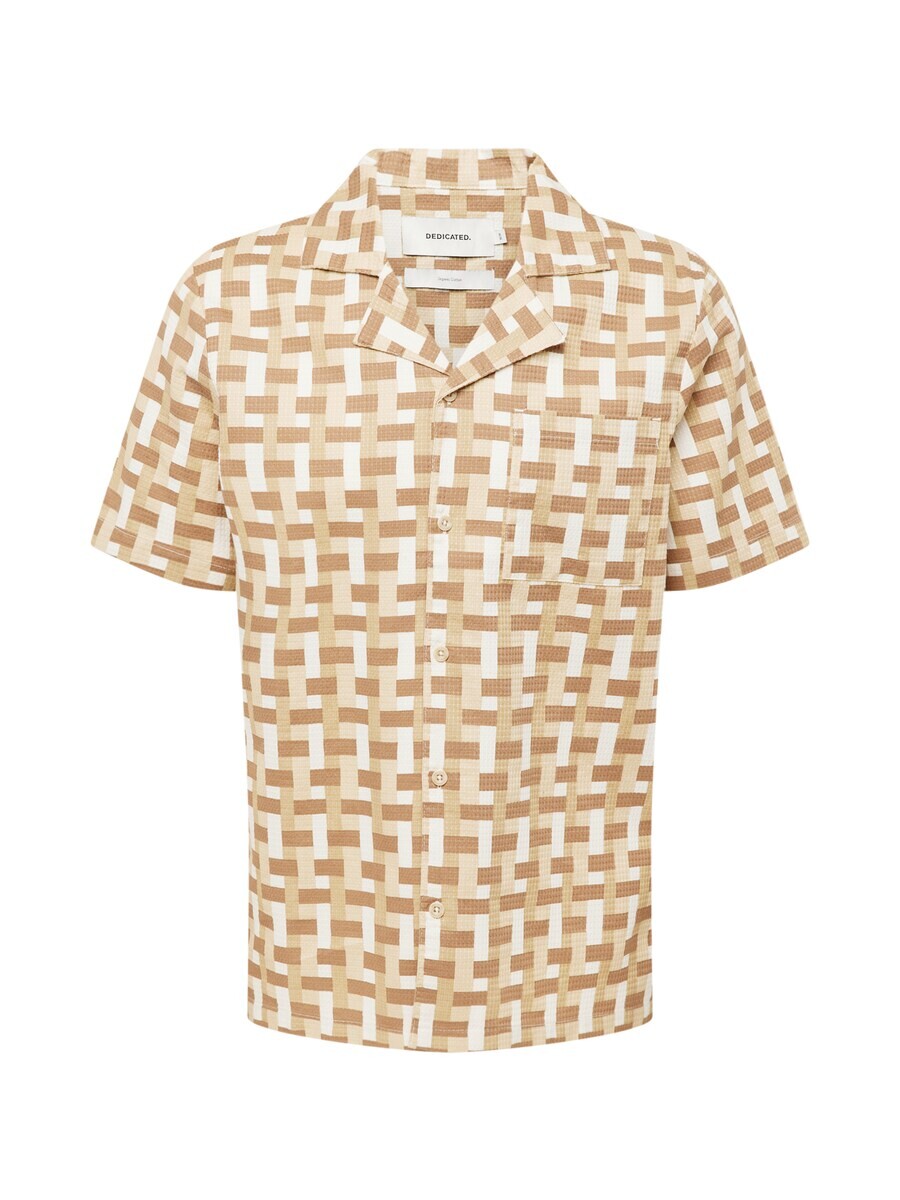 

Рубашка DEDICATED. Comfort fit Button Up, цвет Brown/Cappuccino