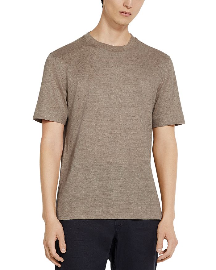

Футболка из льна Oasi Lino Regular Fit ZEGNA, коричневый/бежевый