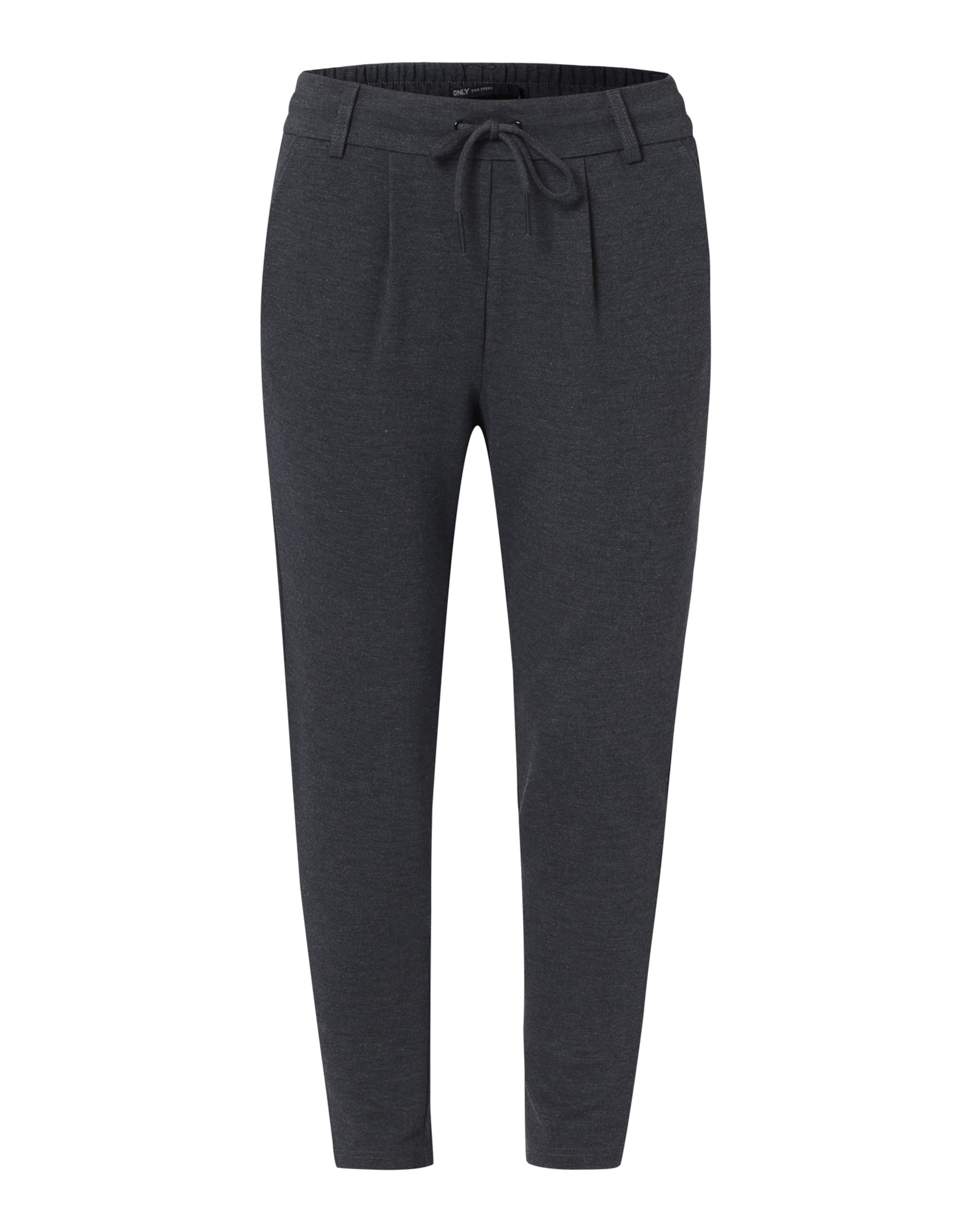 

ONLY Брюки 'Poptrash' Slim fit со складками спереди, цвет Anthracite