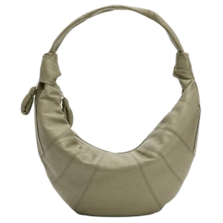 

Lemaire Сумка-круассан из коровьей кожи, сумка-пельмень, портативная маленькая подмышечная сумка через плечо для женщин, серый хаки