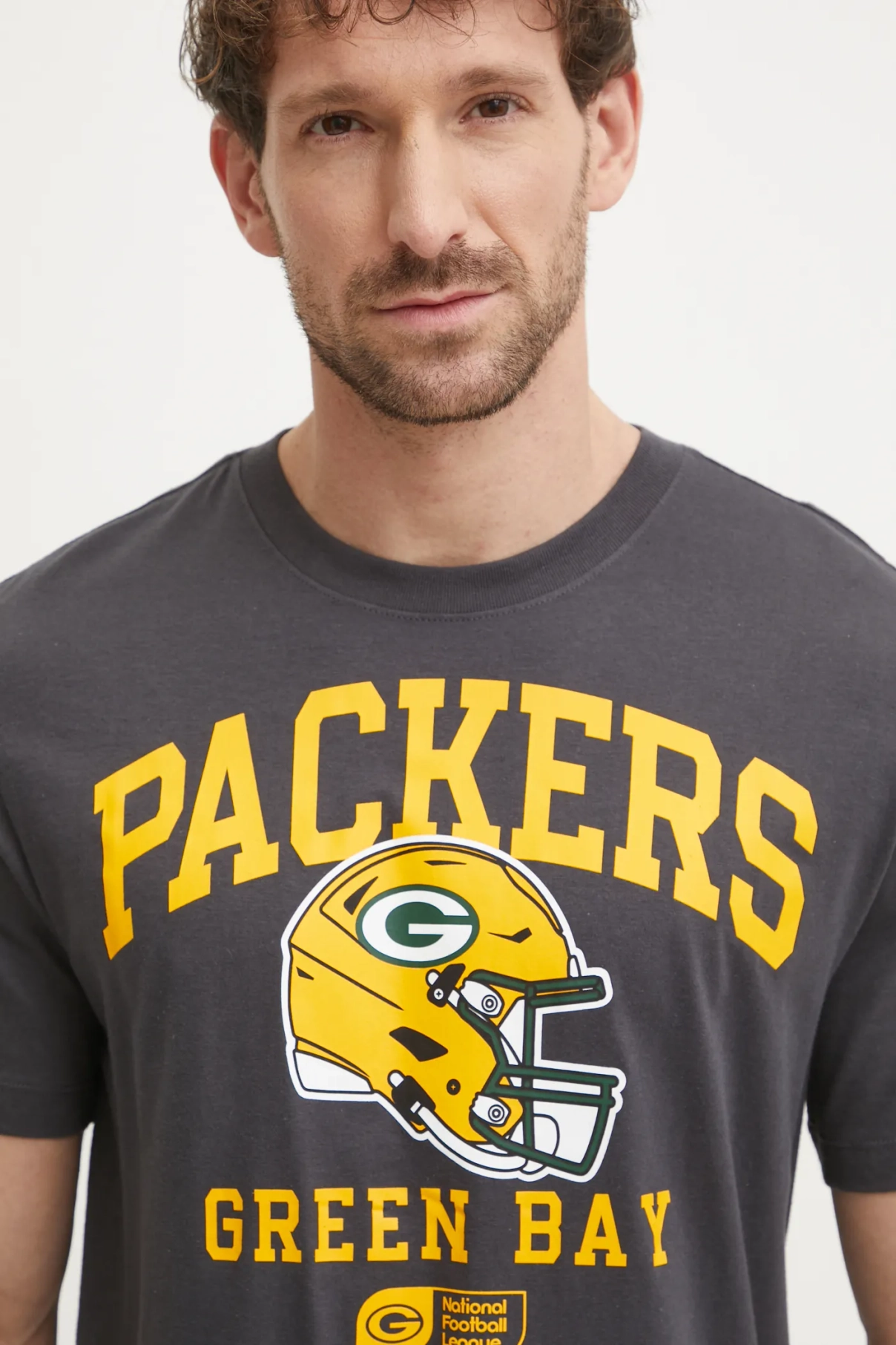 

Хлопковая футболка Green Bay Packers Nike, серый