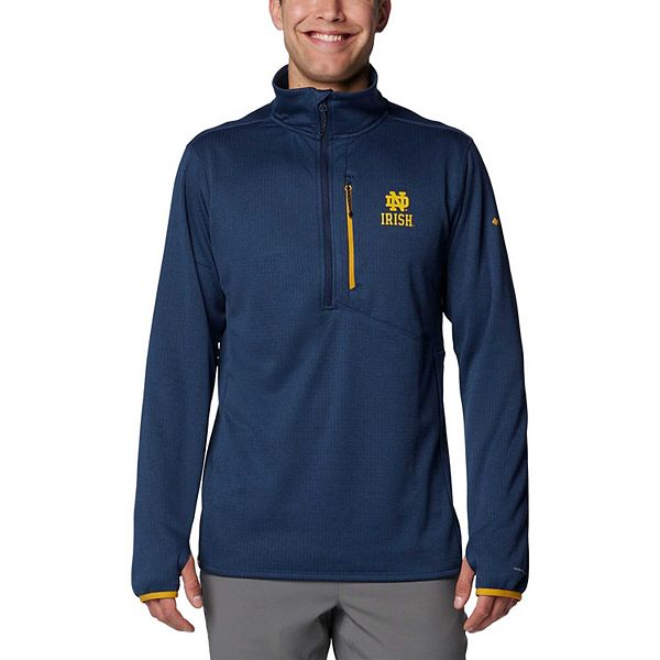 

Мужская синяя куртка Notre Dame Fighting Irish Park View Grid Fleece Omni-Wick с полузастежкой Columbia
