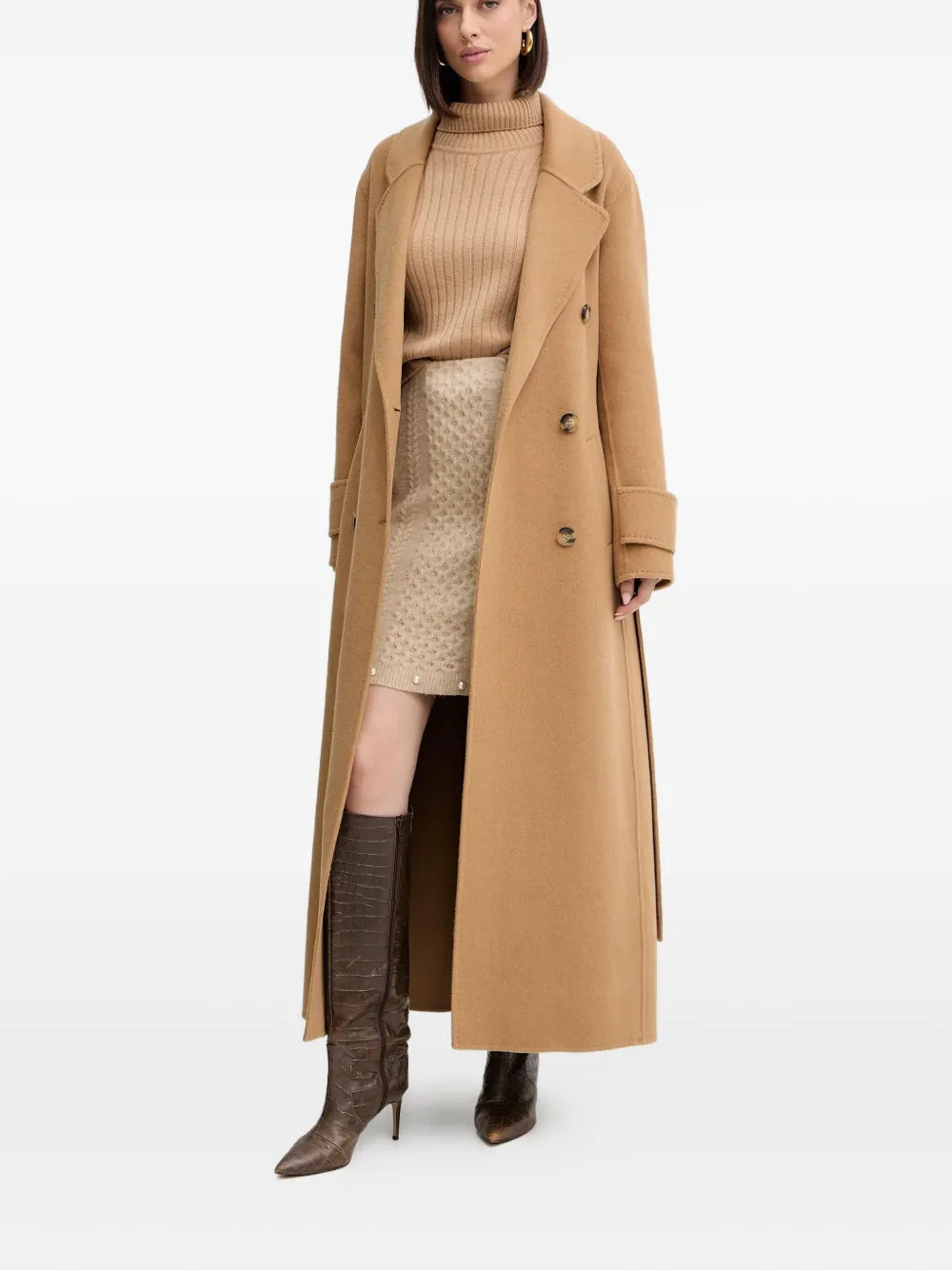 

Мини-юбка с отделкой из искусственного жемчуга Twinset, светло-коричневый