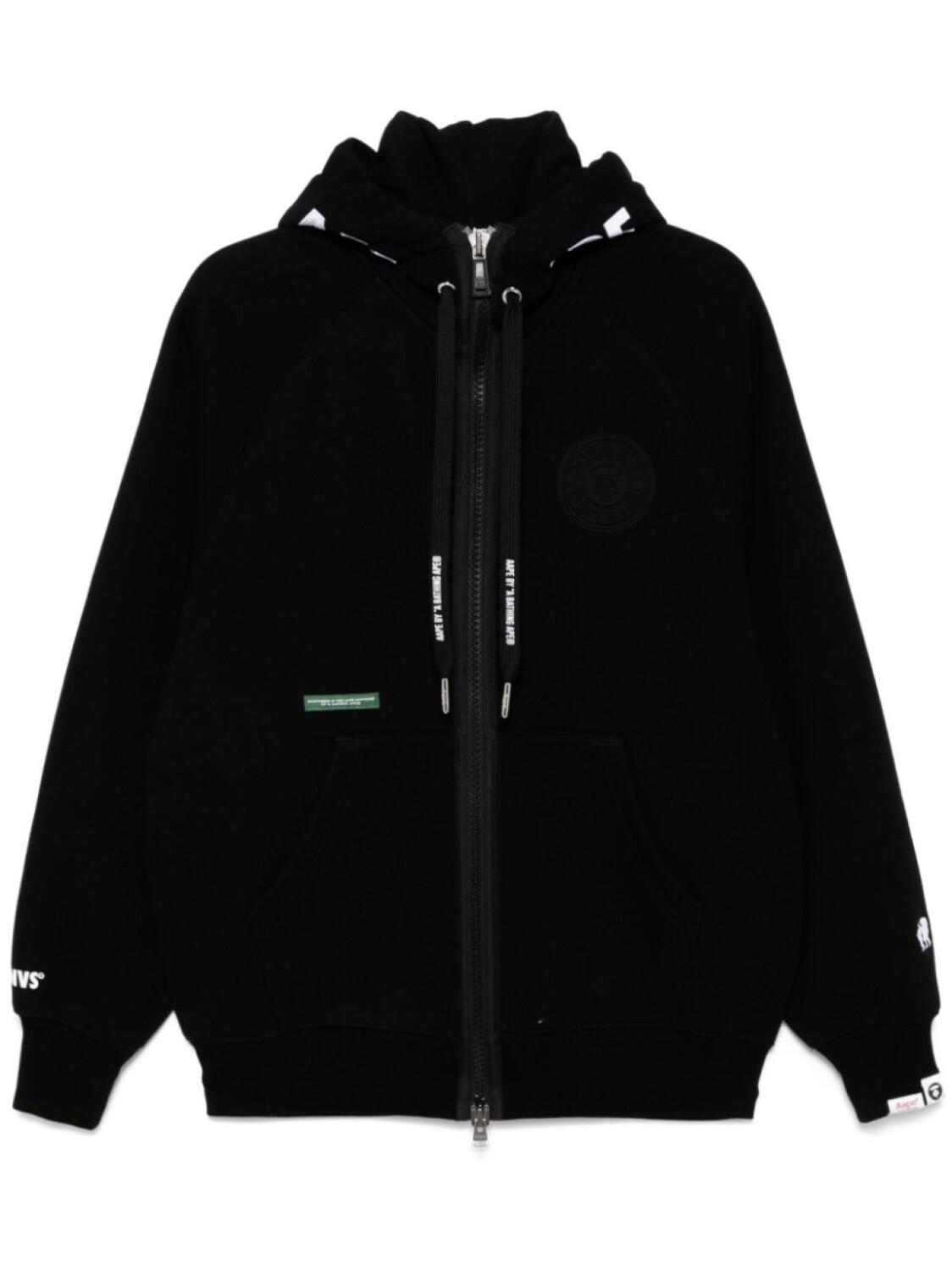 

Худи на молнии с логотипом AAPE BY *A BATHING APE, черный