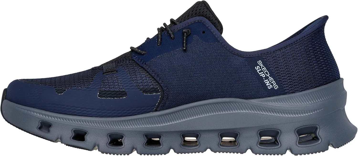 Мужские кроссовки Skechers Glide-Step Pro с удобной посадкой без шнурков, темно-синий — фото 2