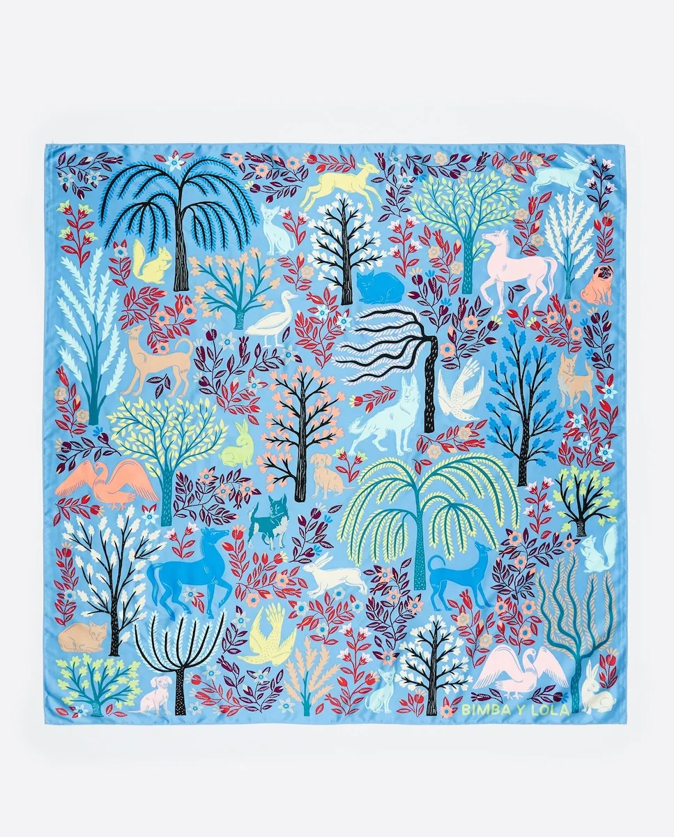 

Женский платок с разноцветным узором Bimba y Lola