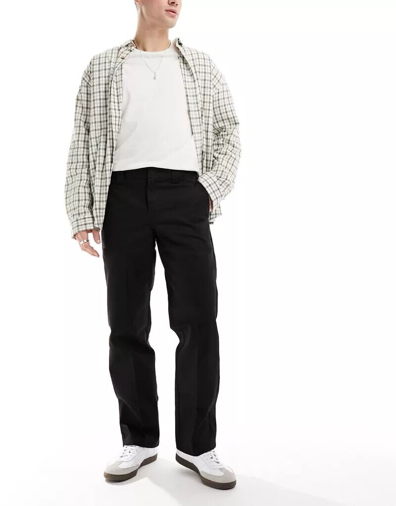 

Черные рабочие брюки-чиносы Dickies 873 прямого кроя узкого кроя