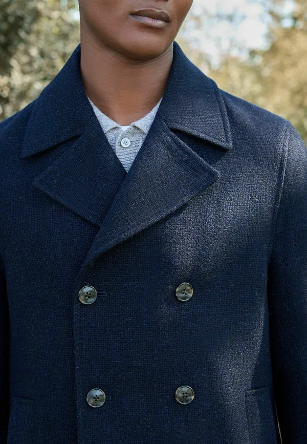 Классическое пальто-гольф стандартного кроя Next, Navy Blue — фото 3