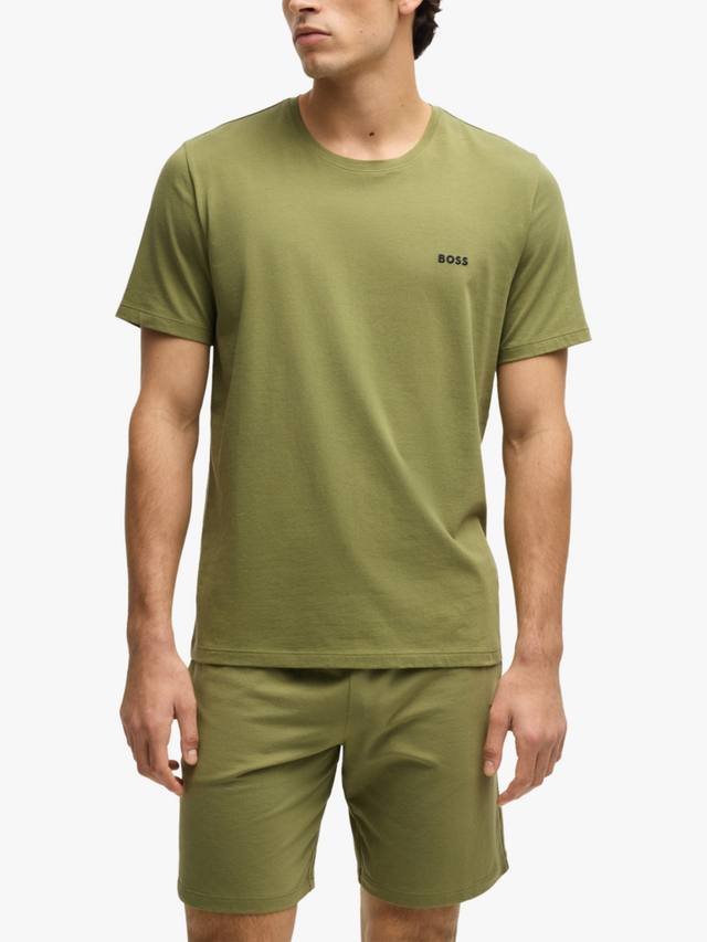 

Футболка обычного кроя из эластичного хлопчатобумажного джерси HUGO BOSS, цвет Medium Green