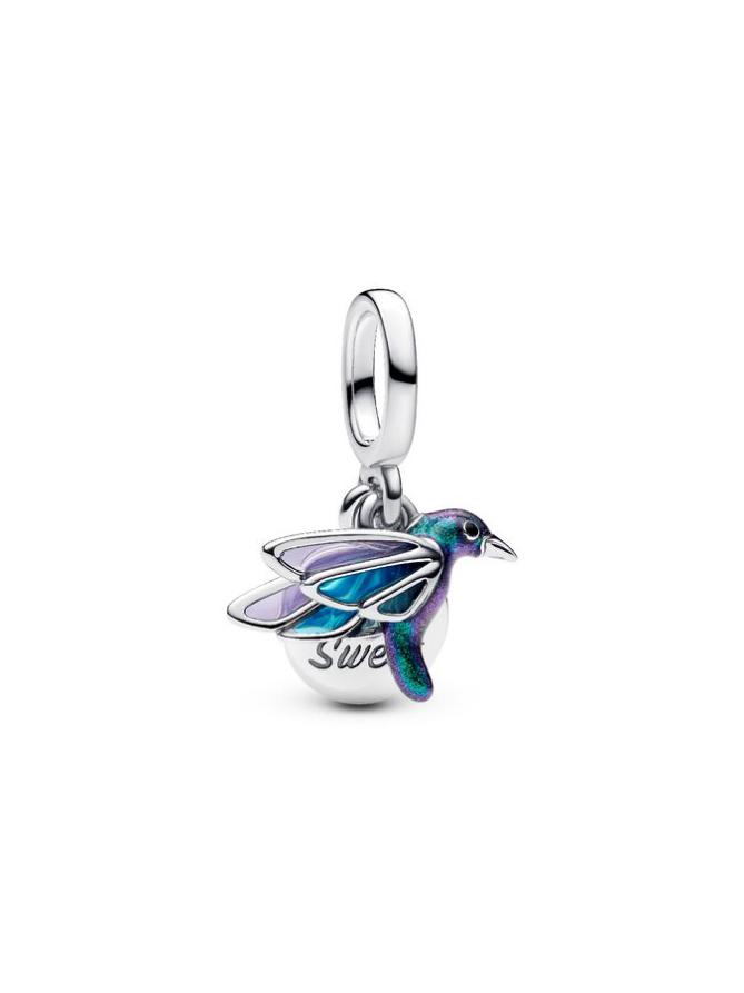 

Шарм Pandora Hummingbird Double Dangle Charm, стерлинговое серебро