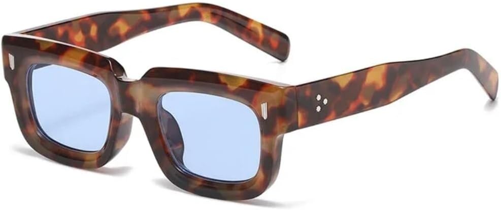 

Солнцезащитные очки с защитой UV400 | Линзы Small Rivets Ocean Lens Punk | для женщин и мужчин, для занятий спортом на открытом воздухе и вождения LXLHWN, Leopard Blue