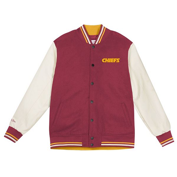 Красная молодежная бейсбольная куртка kansas city chiefs Mitchell & Ness — фото 3